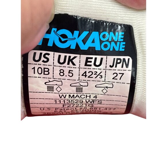 Hoka One One Mach 4 Womens White Red Running Shoes sneakers size 10B sku 8829 - Picture 13 of 16